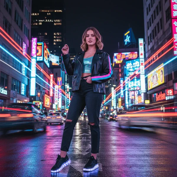 Neon Night City Photoshoot