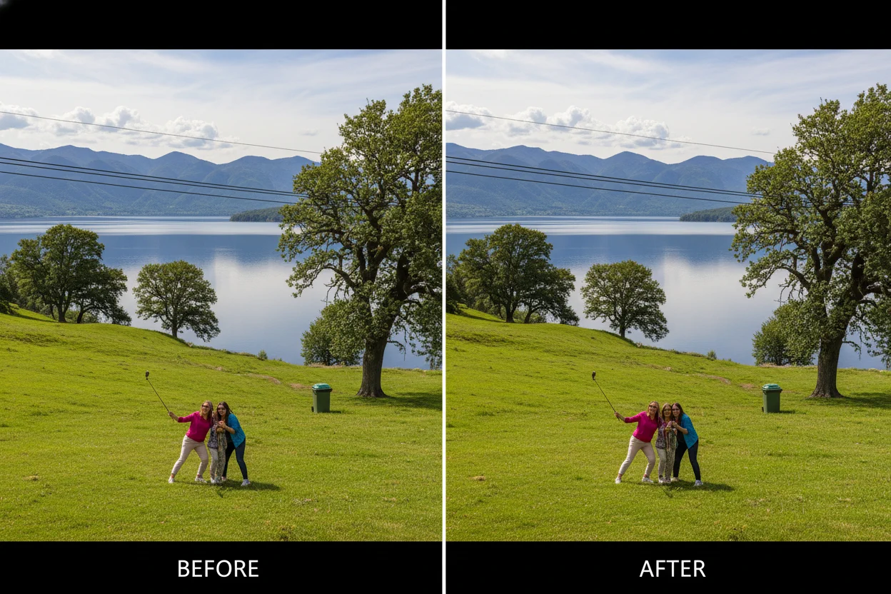 KI entfernt unerwünschte Objekte und Wasserzeichen aus Fotos