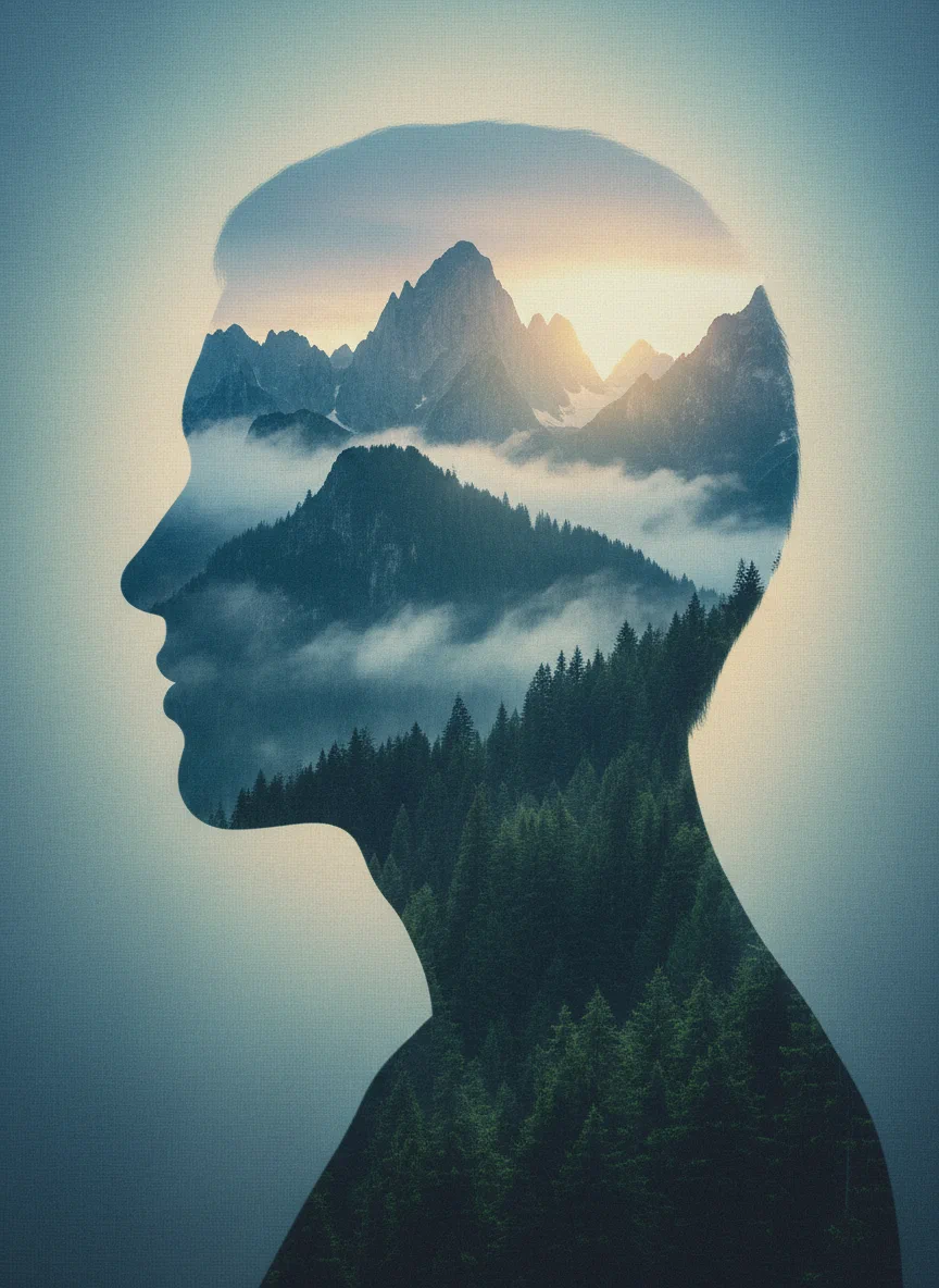 Artistic Double Exposure Portrait