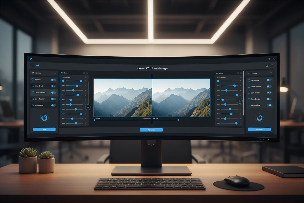 Google Gemini 2.5 Flash Image KI-Modell Interface-Demonstration