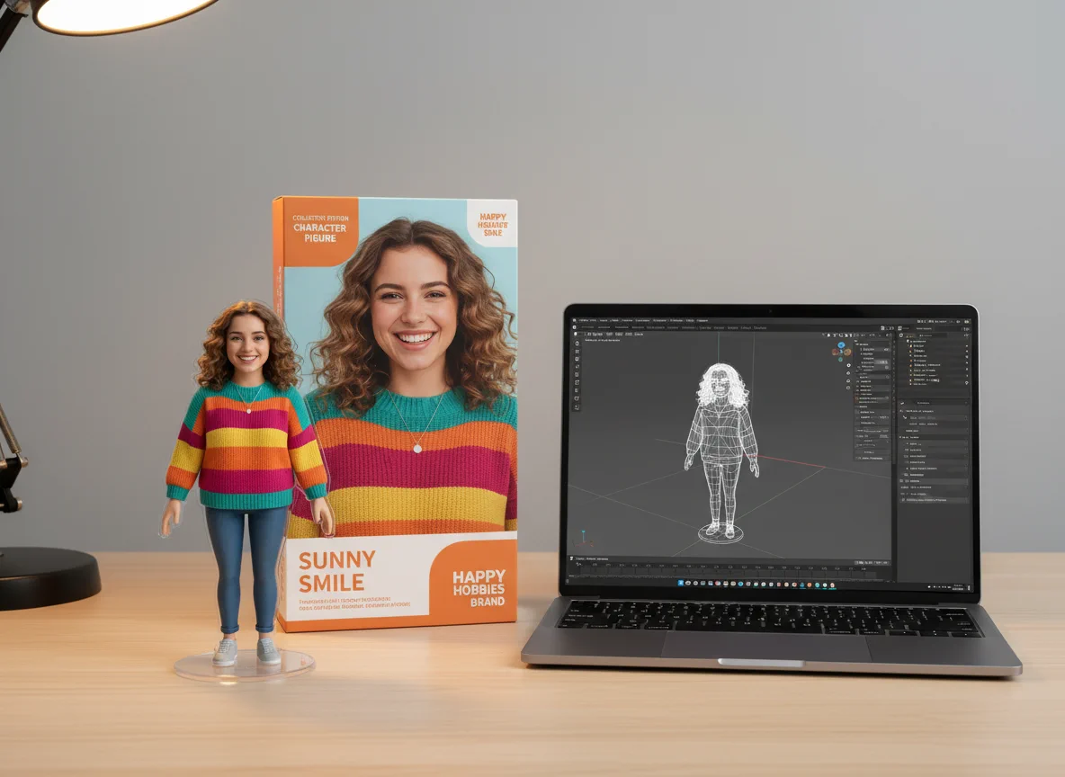Combine 3D and clay effects with action figures using AiPose - After