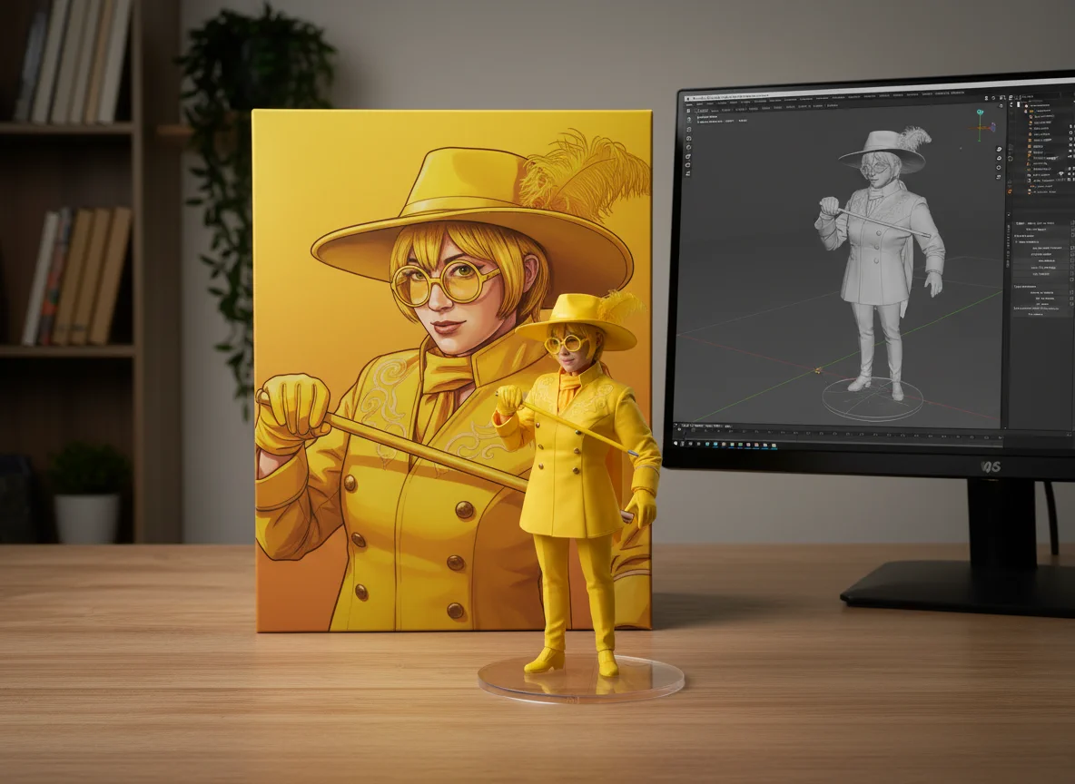 Transform favorite cartoon and game characters into action figures with AiPose - After