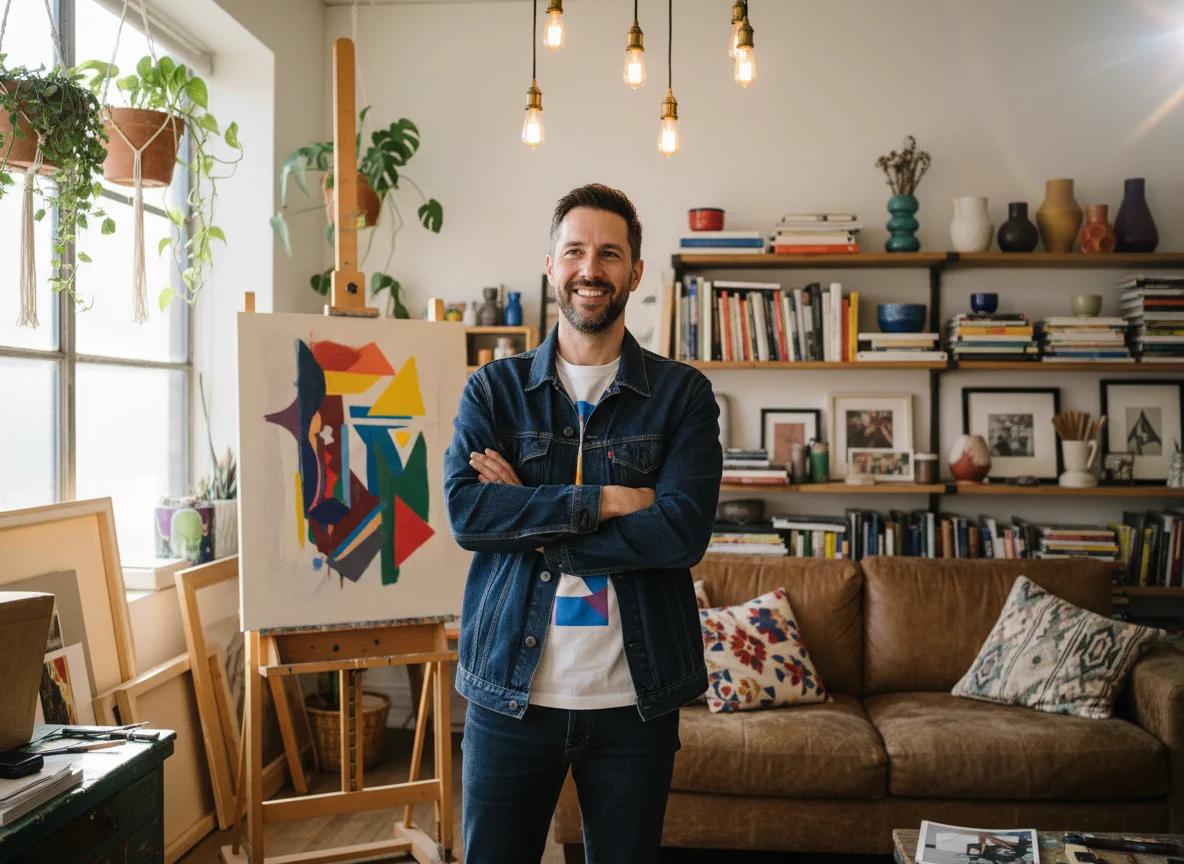 Creative professional headshot style - Before