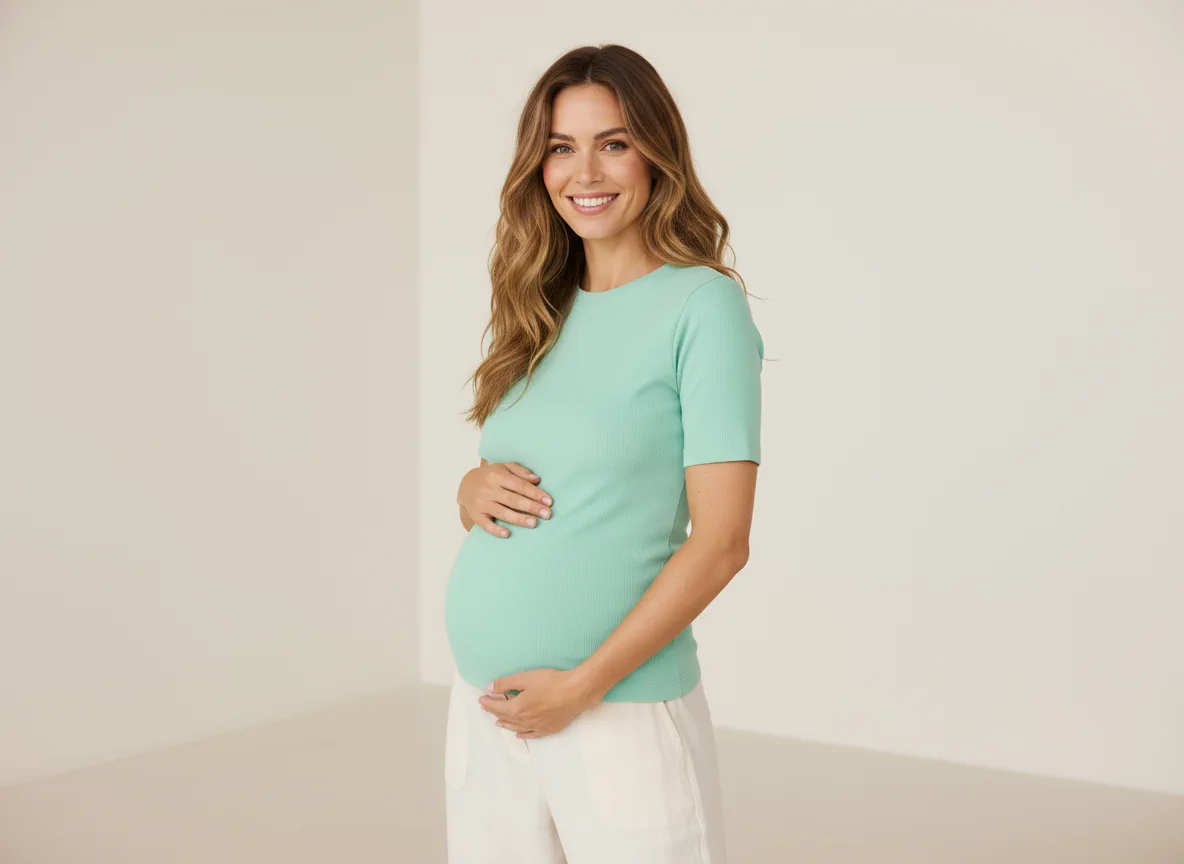 Natural looking pregnancy transformation - After