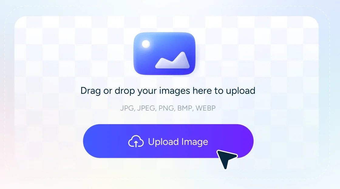Upload photo interface in AiPose AI style filter tool
