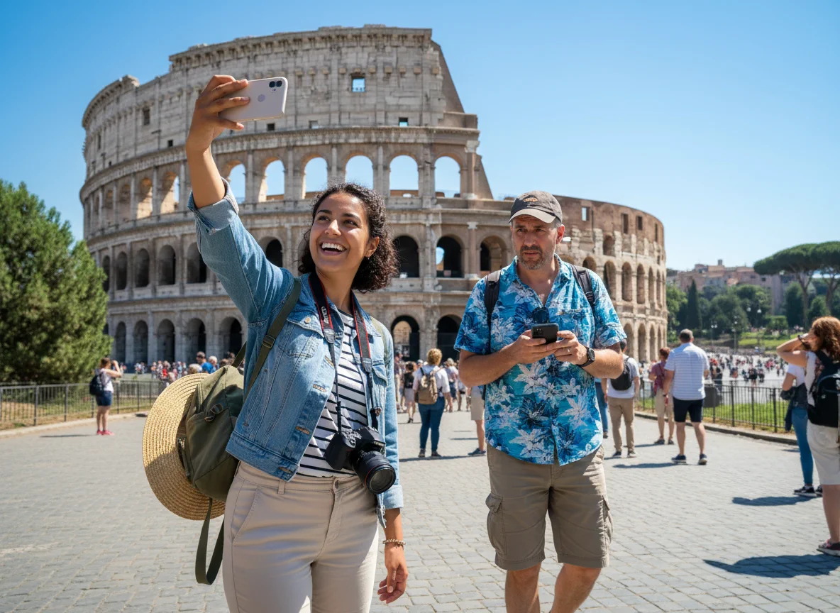 Clean travel photos by removing crowds - Before