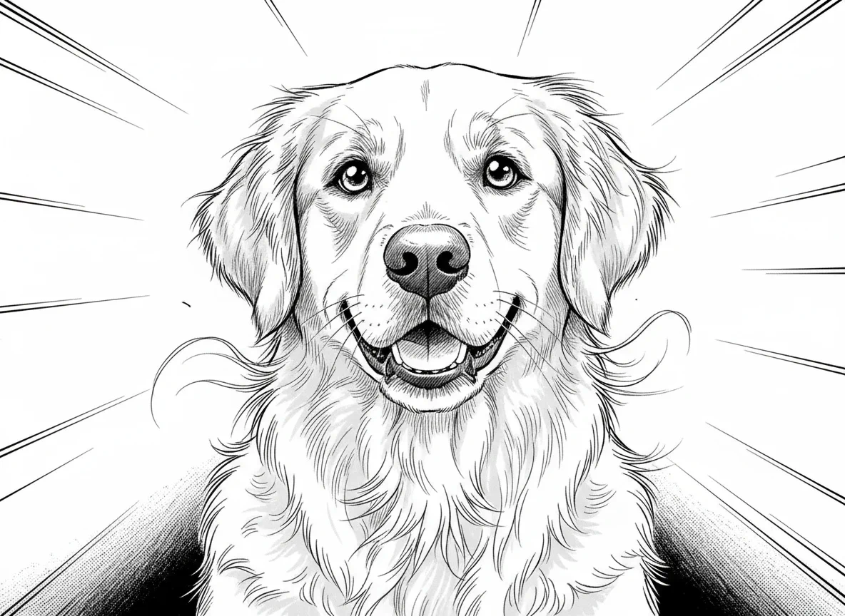 Haustierfotos in künstlerische Umrisszeichnungen verwandeln - After