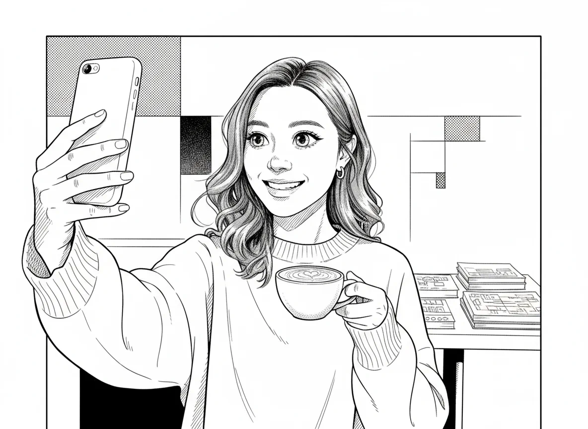 Erstellen Sie Line Art für Social-Media-Beiträge - After